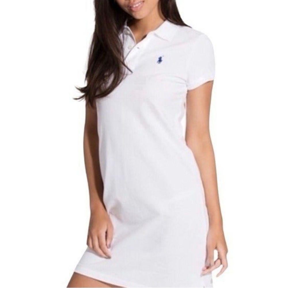Ralph Lauren White Mini Polo Dress